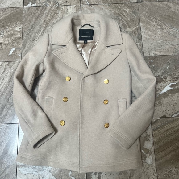 J.Crew Stadium Cloth Italian Wool Majesty Peacoat - Picture 6 of 7